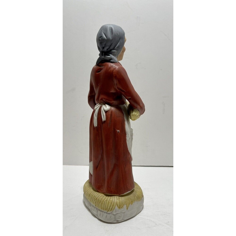 Vintage Flambro Porcelain Figurines Elderly Couple Old Man & Old Woman Farmers - Picture 2 of 12